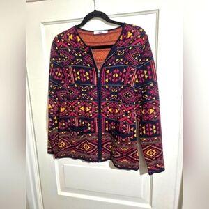 Vintage Alaia Multicolor Geometric Zip Cardigan-M/L 21PTP